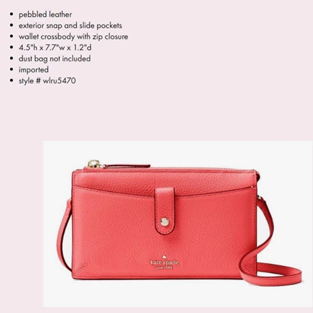 KATE SPADE JACKSON SMALL TAB CROSSBODY STOPLIGHT COLOR - Picture 9 of 13